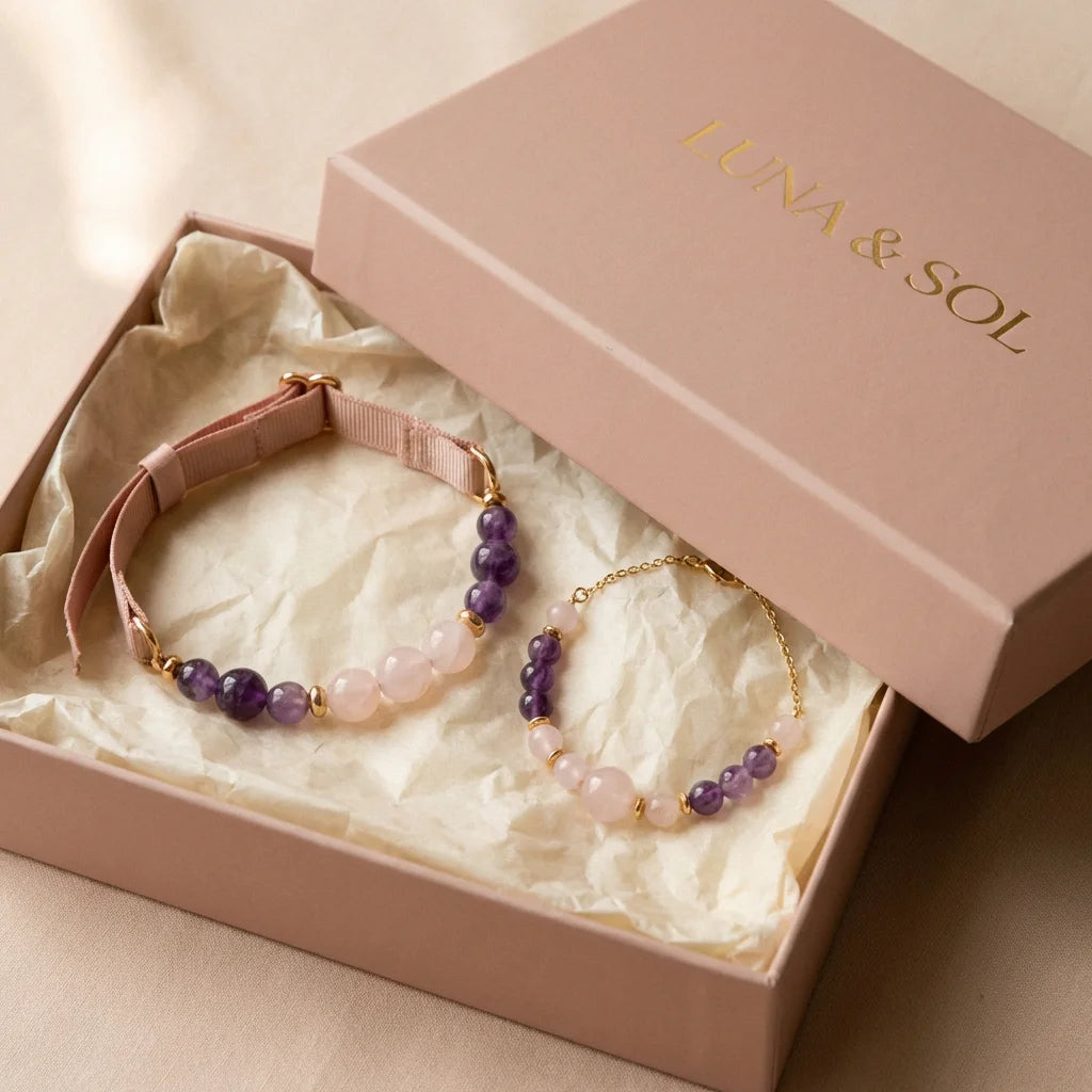 Soul Bond Matching Crystal Gift Set for Human and Pet