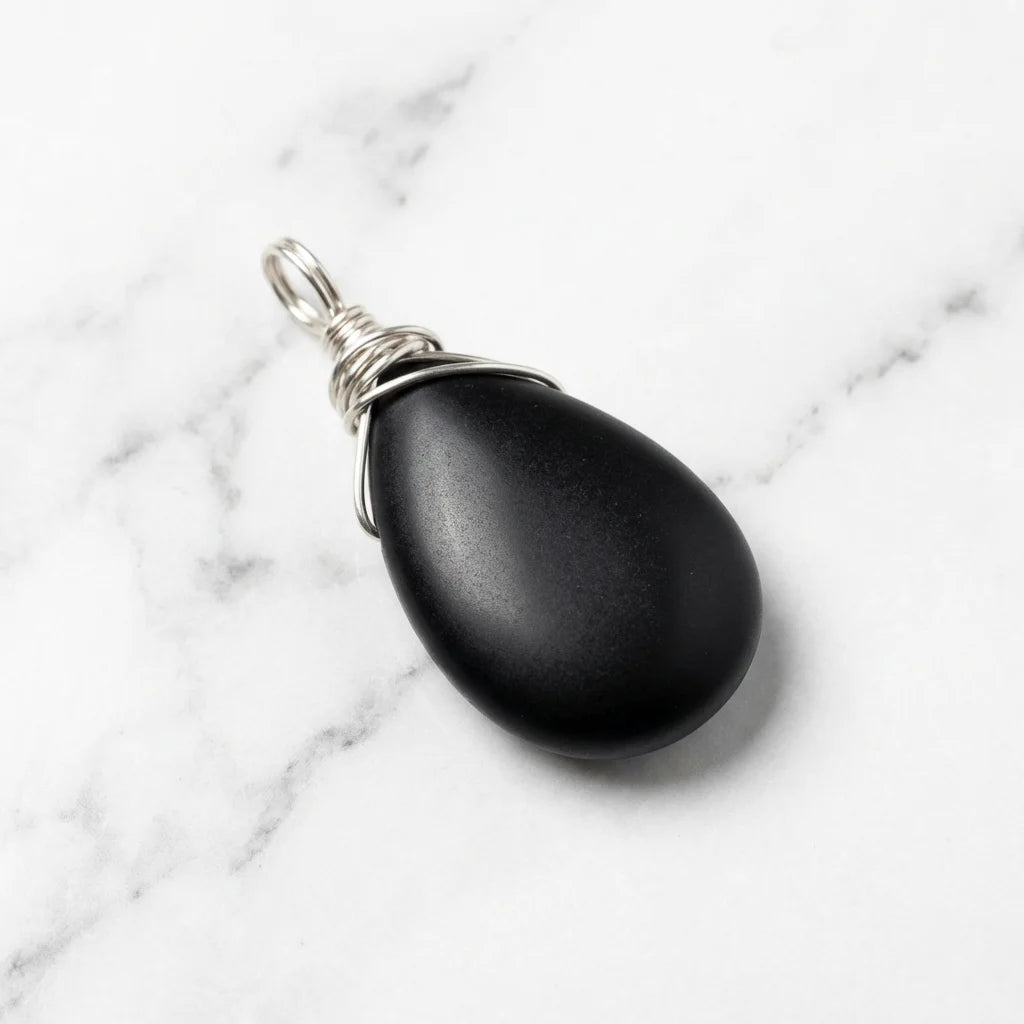 Black Obsidian Crystal Collar Charm for Pets