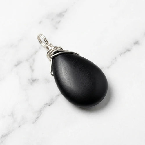 Black Obsidian Crystal Collar Charm for Pets