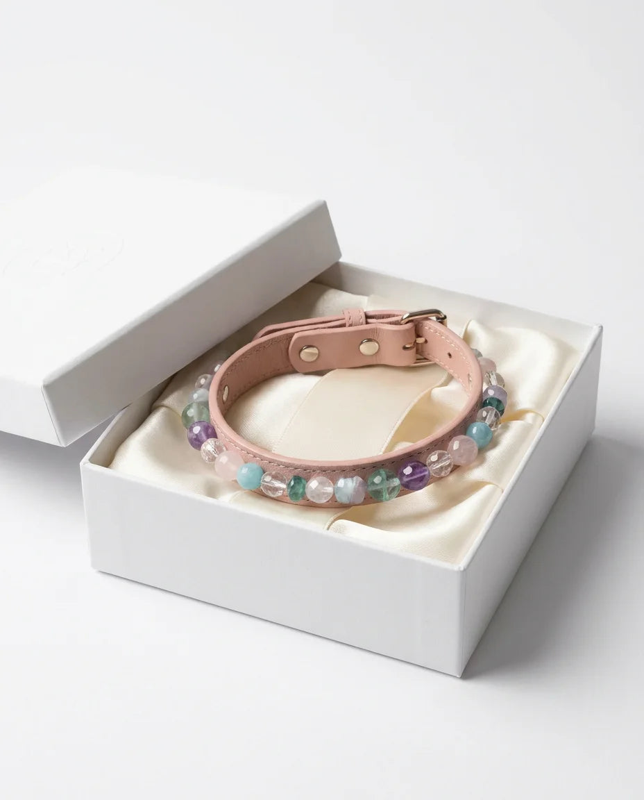 Rainbow Crystal Energy Pet Collar - gift box packaging